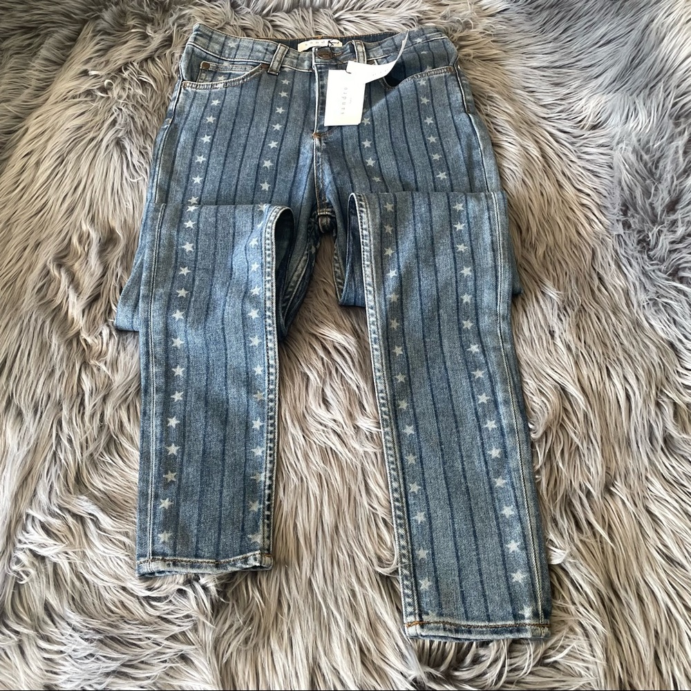 SANDRO star and striped pattern jeans - Picture 4 of 11